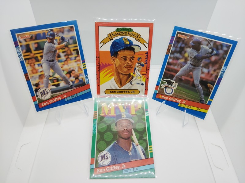 1991 Donruss Ken Griffey Jr. Multiple Error 4 Card Lot Seattle Mariners HOF 1989