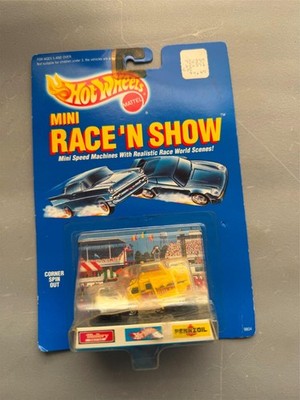 Hot Wheels Mini Race 'N Show Corner Spin Out Pennzoil Set Vintage 1989 B15