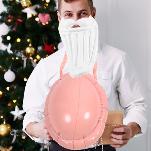 Inflatable Bearded Santa Claus Belly Father Man Party Fake Costume - Bild 4 von 12