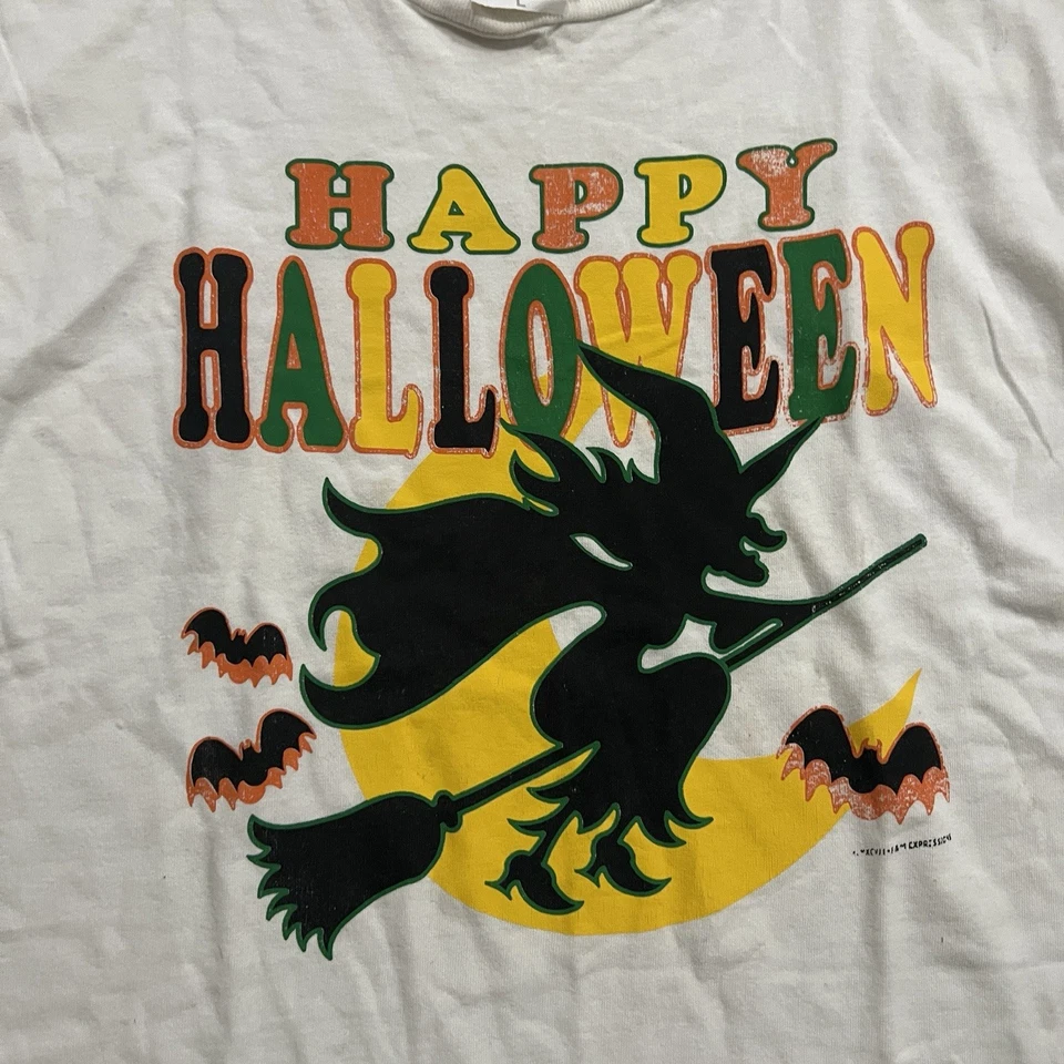 Vintage Winterland Tag Happy Halloween T Shirt Tee Witch Pumpkin Size Large - Image 3 of 4