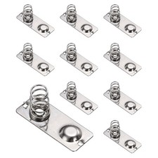 10Pcs Battery Spring Contact 21.4 x 8mm Positive Negative Bipolar, One Way