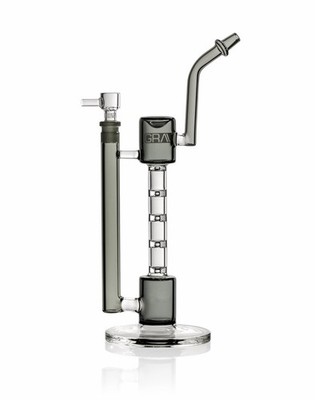 GRAV  Upline  12  Water Pipe, Thick 38mm Glass Tubing, Shadow Collection Smoked
