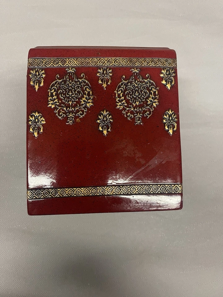 Croscill Home Imperial Elegante Soporte Facial Oro Rosa y Rojo Oscuro Foto 2 de 4