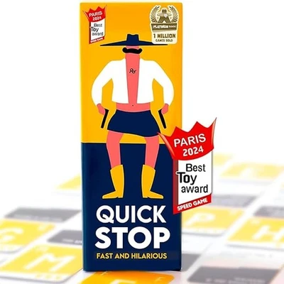 ATM GAMING Quickstop Card Game – Fast Family Party Game, Ages 10+, 2–7 Players, 15–30 Mins