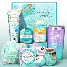 Mothers Day Gifts Box, Pink Rose SPA Gift Basket for Women, Mom Birthday Gifts