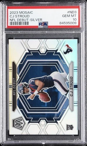 2023 PANINI MOSAIC NFL DEBUT SILVER #ND3 CJ STROUD ROOKIE RC PSA 10