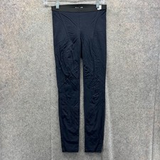 Helmut Lang Moto Leggings Women P Black Stretch Panel Skinny Pants USA Made