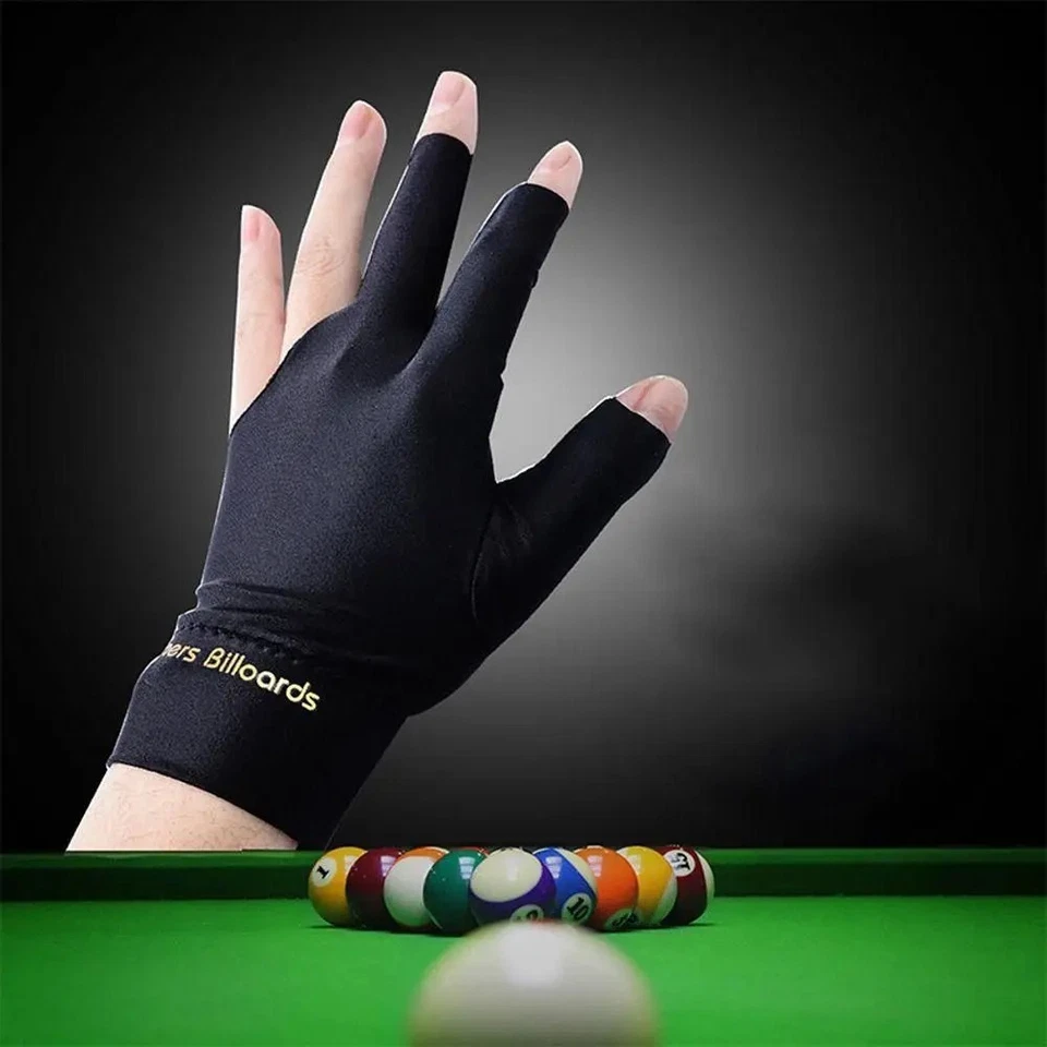 Spandex Snooker Billiard Cue Gloves Pool Left Hand Open Three Finger Glove FT - Image 1 of 4