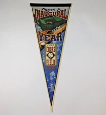 Vintage 1995 COORS FIELD Inaugural Year COLORADO ROCKIES Full Size Pennant
