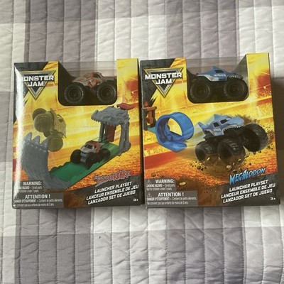 Monster Jam Launcher Playset - ThunderRoarus, Megalodon Ramp Jump Set!!!  