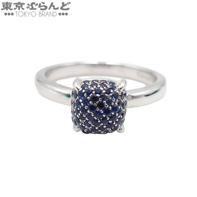 Tiffany & Co. Sugar Stack Ring Saphir 750WG US#5-3/4~6 P0063044