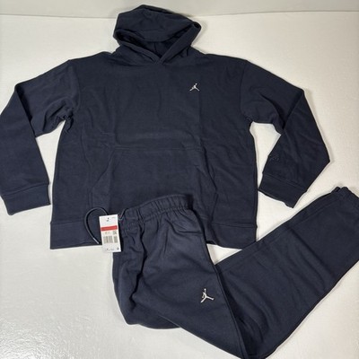 Jordan Men's 2PC Sweatsuit Set Mens Size Large Tracksuit Hoodie Joggers Gym  Navy