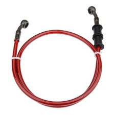 Mtsooning 90cm Motorcycle Oil Hose Hydraulic Brake Line Braided 90cm Red