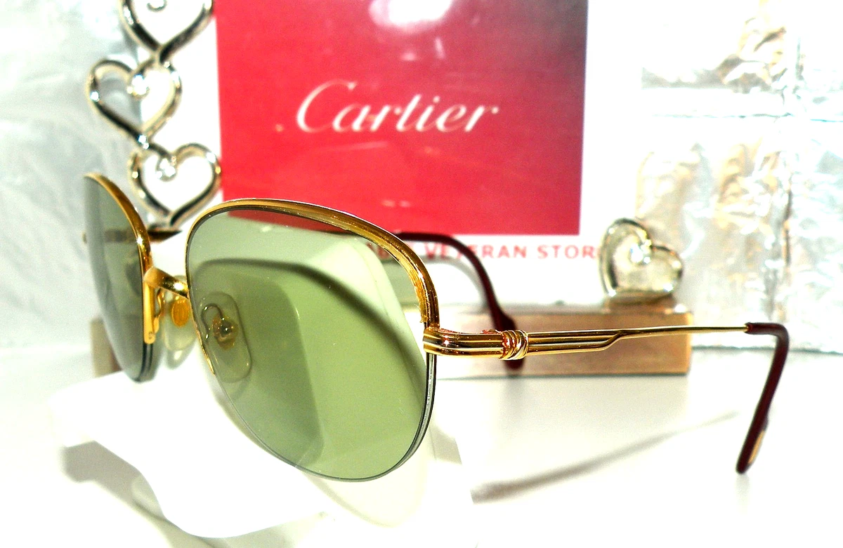 カルティエ サングラス　メタルフレーム　トリニティゴールド140　ヴィンテージ物 Cartier Gold Vintage Sunglasses 140 mm - 150 mm Temple Length for