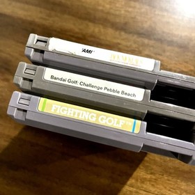 Lot Of 3 NES Golf Video Game Cartridges - Bandai Golf Challenge Pebble Beach Fig