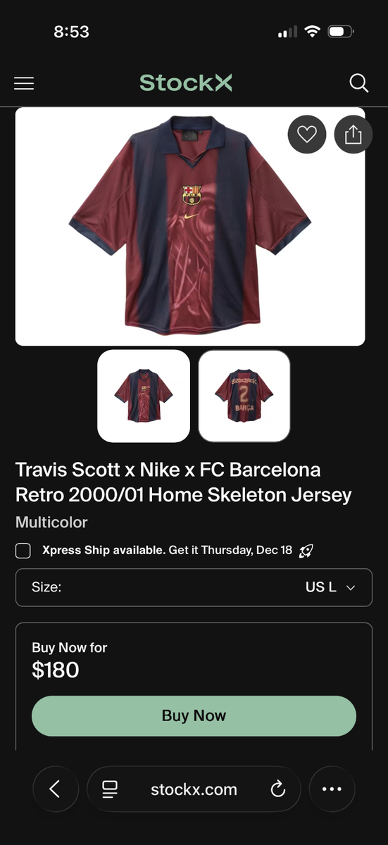 Authentic 2025 Travis Scott Cactus Jack x Barcelona Nike Soccer