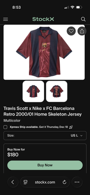 Authentic 2025 Travis Scott Cactus Jack x Barcelona Nike Soccer