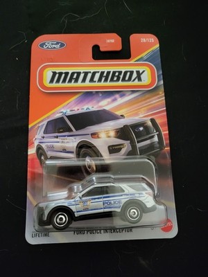 2026 MATCHBOX 28/125 FORD POLICE INTERCEPTOR Silver NEAR MINT