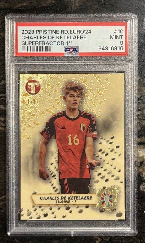 2023 Topps Pristine Road to UEFA Euro Charles De Ketelaere Superfractor 1/1