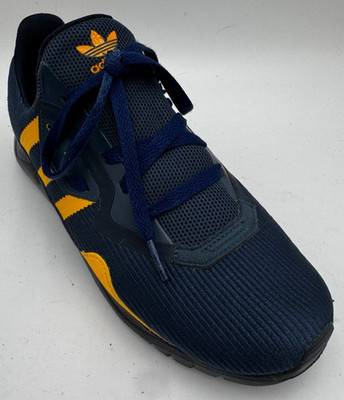 Adidas Flex J Men's Sneakers Size 6 Navy Solar Gold Athletic  Shoes GY3495