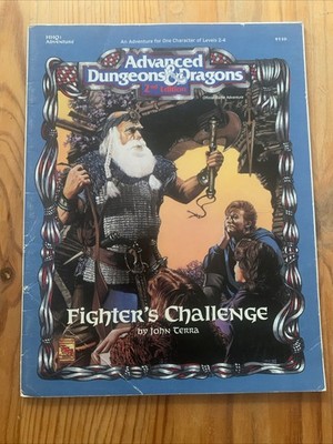 AD&D 2nd Ed. HHQ1 Fighter's Challenge. Single Character Mod. 1992. TSR 9330