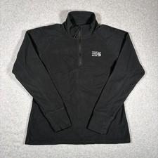 Mountain Hardwear Sweater Womens Large Black Micro Fleece Quarter Zip Outdoors