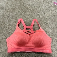 Victorias Sport Incredibly Lightweight Mesh Sports Bra Coral Salmon Strappy 34B