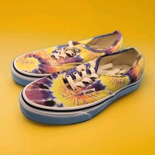 VANS Authentic Tie Dye Canvas rainbow Sneakers Shoes skateboard Men 5.5 Women 7