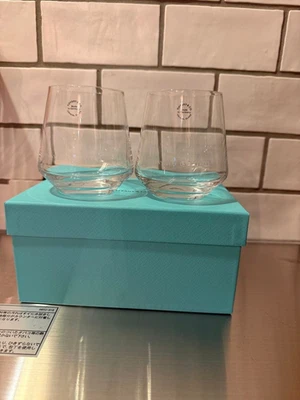 Tiffany & Co. Paire de verres à vin champagne champagne gobelet avec boîte bleue - Photo 1/3