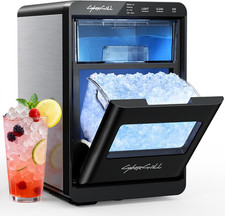 Nugget Ice Maker Countertop 44Lbs per Day Pebble Sonic Ice Makers Machine Chewab