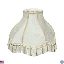 Aspen Creative 30331 Ivory Scallop Bell Lamp Shade - 13" Wide, Spider Design