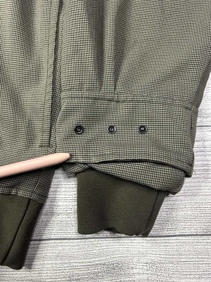 Chaqueta de golf de colección Zero Restriction 1/4 a presión para hombre M pata de gallo camisa cortavientos hecha en EE. UU. Foto 2 de 4