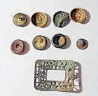 8 Rough Civil War buttons and a Sash Buckle found in Central Virginia, $14.00