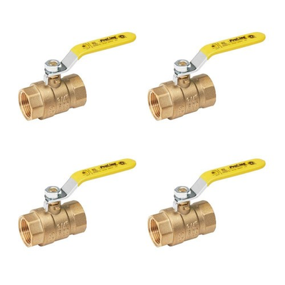 #ad ProLine Series 3 4 in. Brass FPT Full Port Ball Valve 4 Pack $24.99
