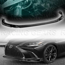 PAINTED BLACK FRONT BUMPER SPOILER SPLITTER LIP KIT FIT 19-23 LEXUS ES300H ES350