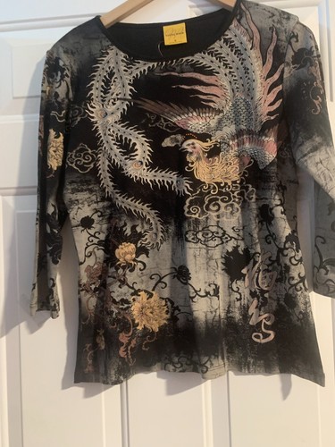 Katina Marie Oversized Blessing Bird Top Size Small NWT