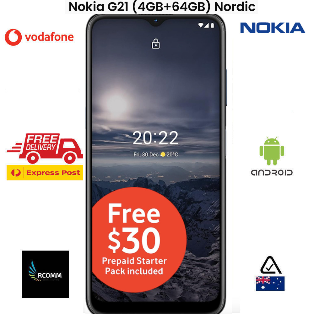 Vodafone  NOKIA G21 BLUE 6.5'', 50MP, 64GB/4GB 50MP  ANDRIOD SEALED