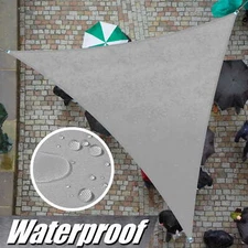 ColourTree Grey Triangle Waterproof Sun Shade Sail Canopy Fabric Outdoor Patio