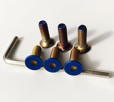 6pcs Steering Wheel Bolts Blue Steel Screw Kit For Momo Nardi Sparco Omp Nrg