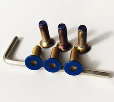 6pcs Steering Wheel Bolts Blue Steel Screw Kit For Momo Nardi Sparco OMP NRG