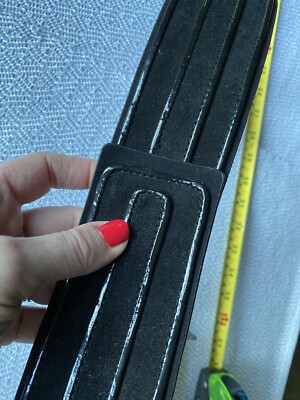 W by Worth Black Suede Leather Belt with Acrylic Buckle W by Worth | Accessories | W By Worth Black Leather Belt  main image 2