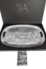 Wendell August Forge RARE Large Serving Tray Eat N Park Smiley Cookie Pittsburgh