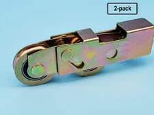 **2 PACK** Sliding Patio Door Tandem Roller 1-1/4" Steel Wheels Prime-Line D1858