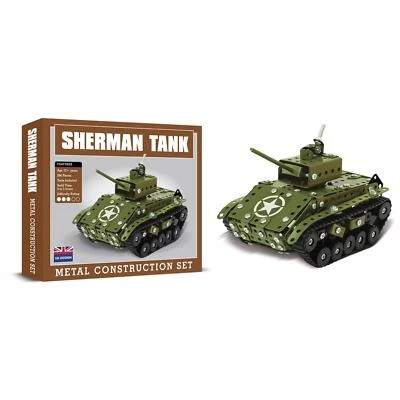 COACH HOUSE PARTNERS Sherman Tank Metal Construction Set Puzzle Building Kit Kids Boys Mens 12+