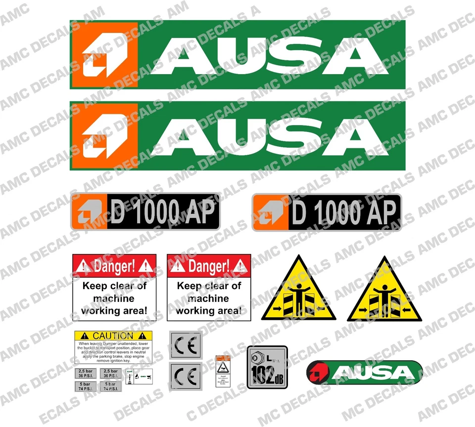 AUSA D1000 AP DUMPER DECALS STICKER SET - image 1 of 1