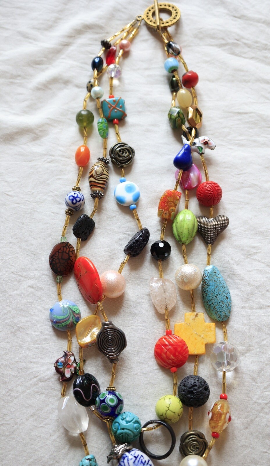 Beautiful Multicolor Beaded Statment Necklace - image 2