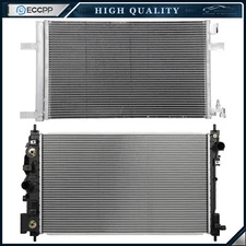 Aluminum Radiator & AC Condenser Cooling Kit For 13 2014 2015-2019 Cadillac XTS