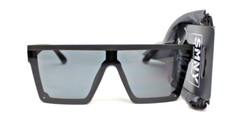 SMNY by Steve Madden Black Shield Unisex Sunglasses with Case 100 UV 44679SMN009