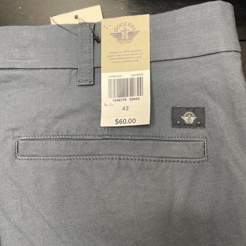Dockers Men's Blue/Grey Tech Cargo Shorts Size 42 Smart 360 Stretch Wicking NEW - Picture 8 of 10