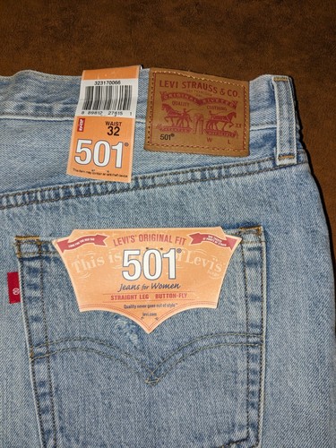 Levis Womens Short 32 Blue 501 Button Fly DCasual Jean Denim Bottoms - Picture 4 of 4